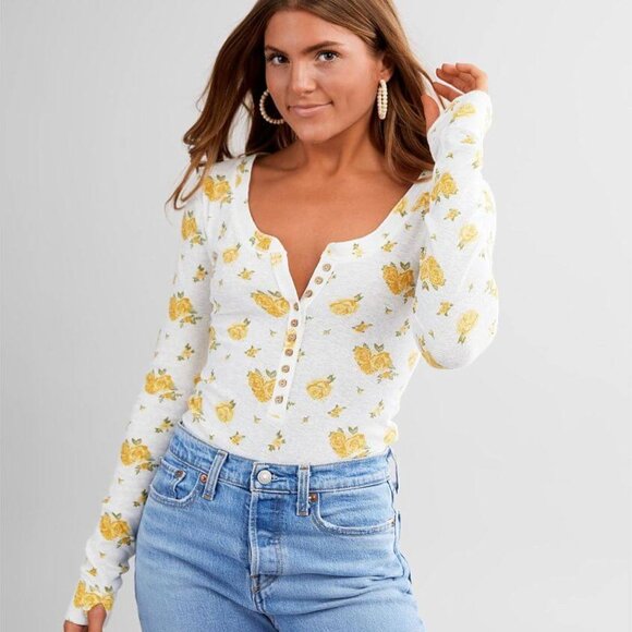 NWOT Free People Dylan Thermal Bodysuit Size XS - Picture 2 of 13